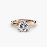 Double Claw Diamond Solitaire Ring