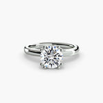 Double Claw Diamond Solitaire Ring