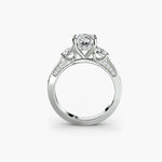 Diamond Solitaire with Pear Accents