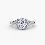 Marquise Shoulder Diamond Cluster Ring