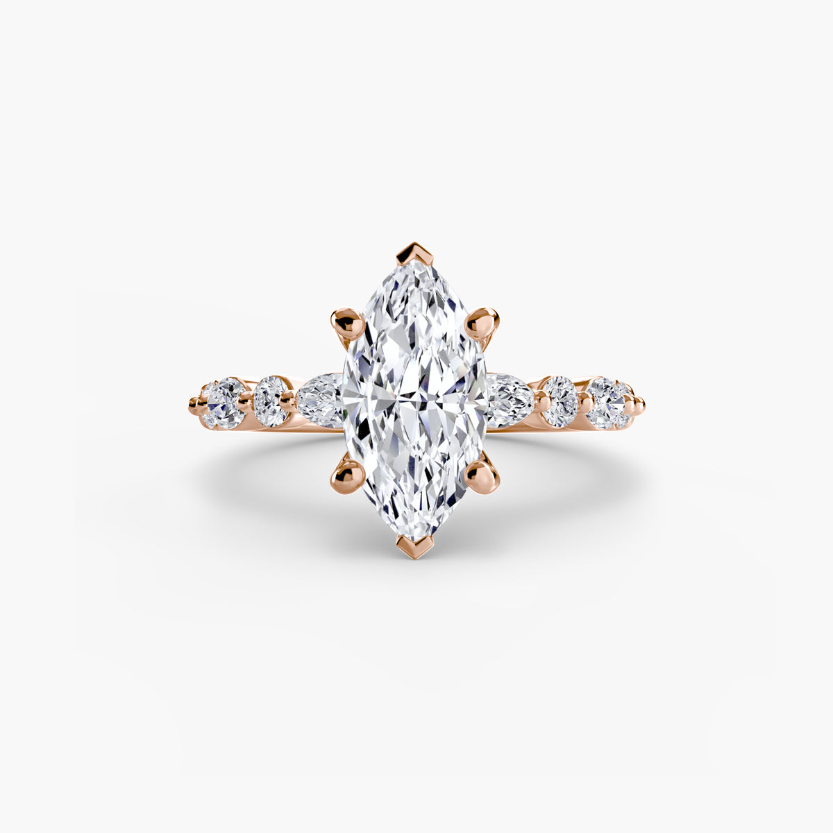 Solitaire with Marquise & Round Sides