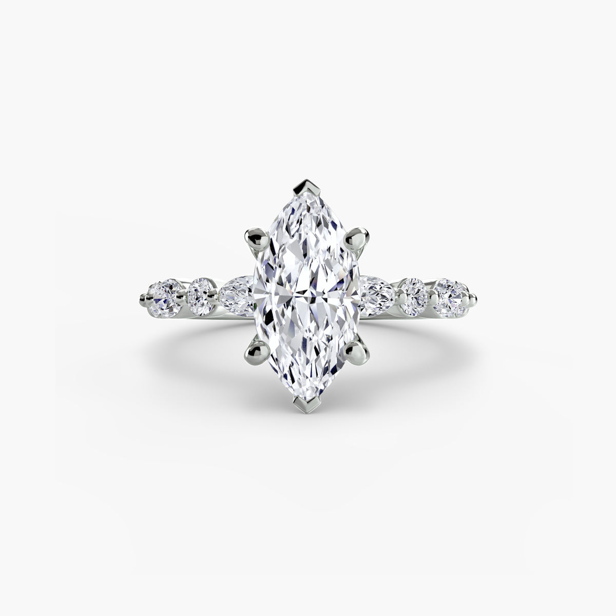 Solitaire with Marquise & Round Sides