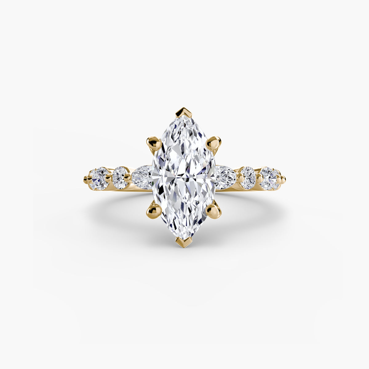 Solitaire with Marquise & Round Sides