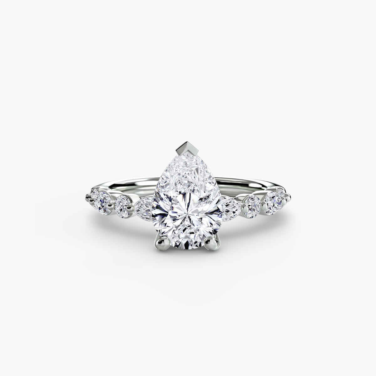 Solitaire with Marquise & Round Sides
