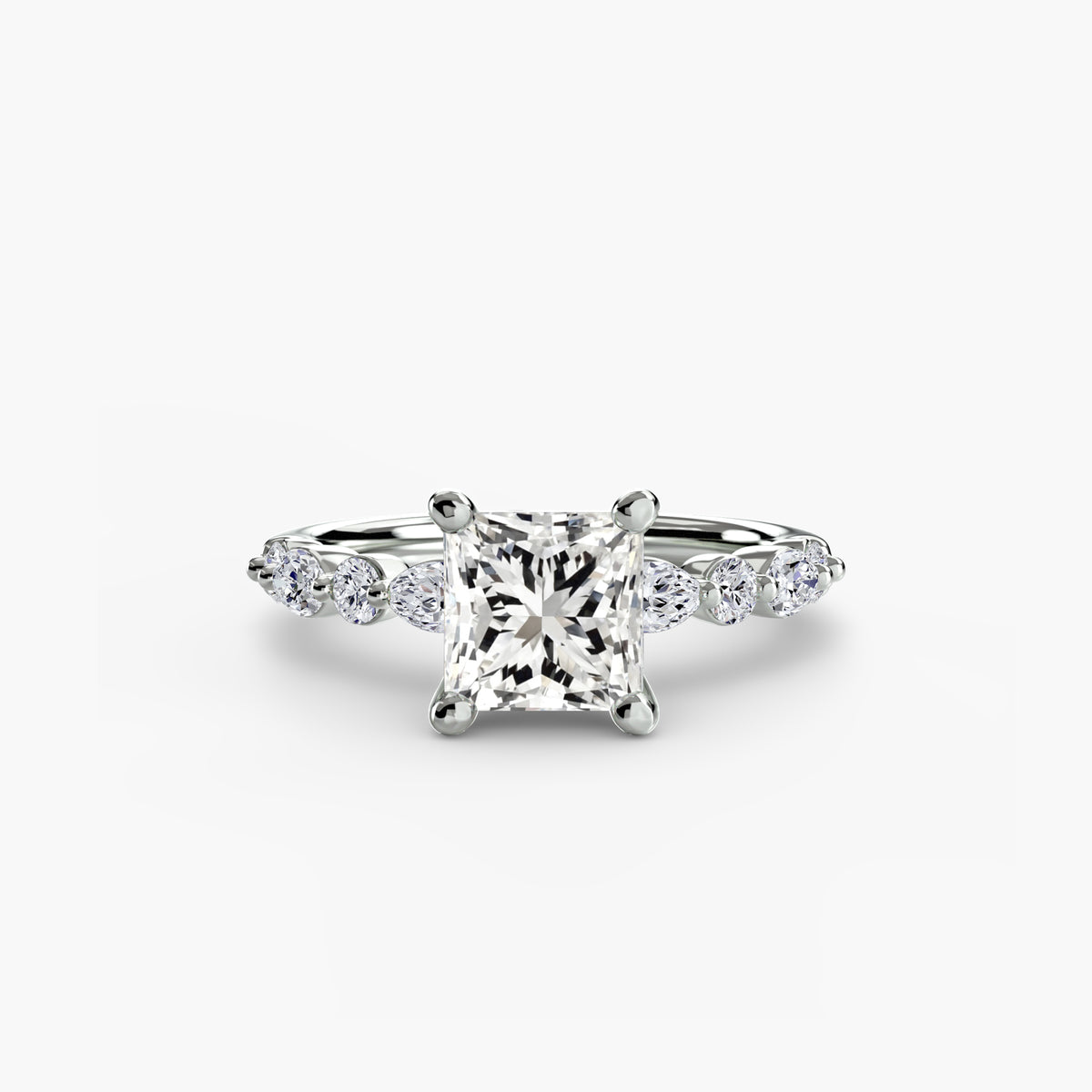 Solitaire with Marquise & Round Sides