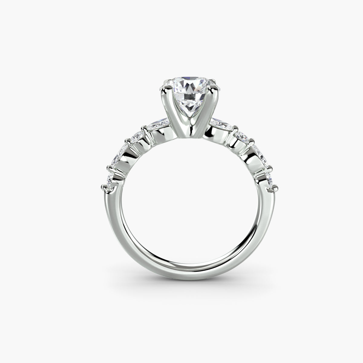 Solitaire with Marquise & Round Sides