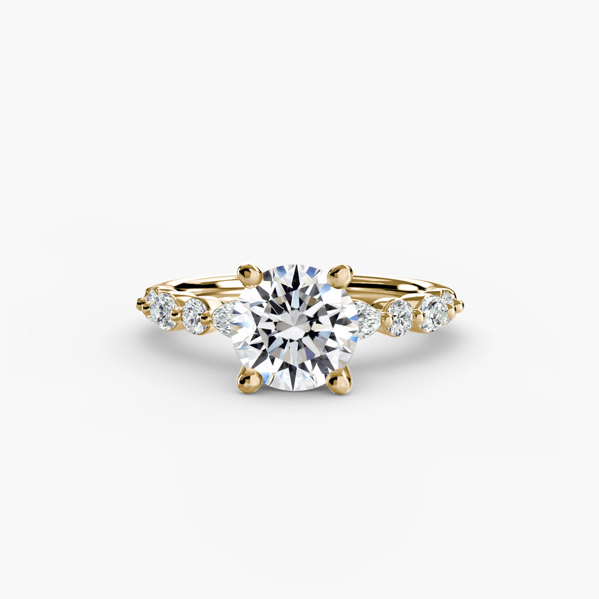 Solitaire with Marquise & Round Sides