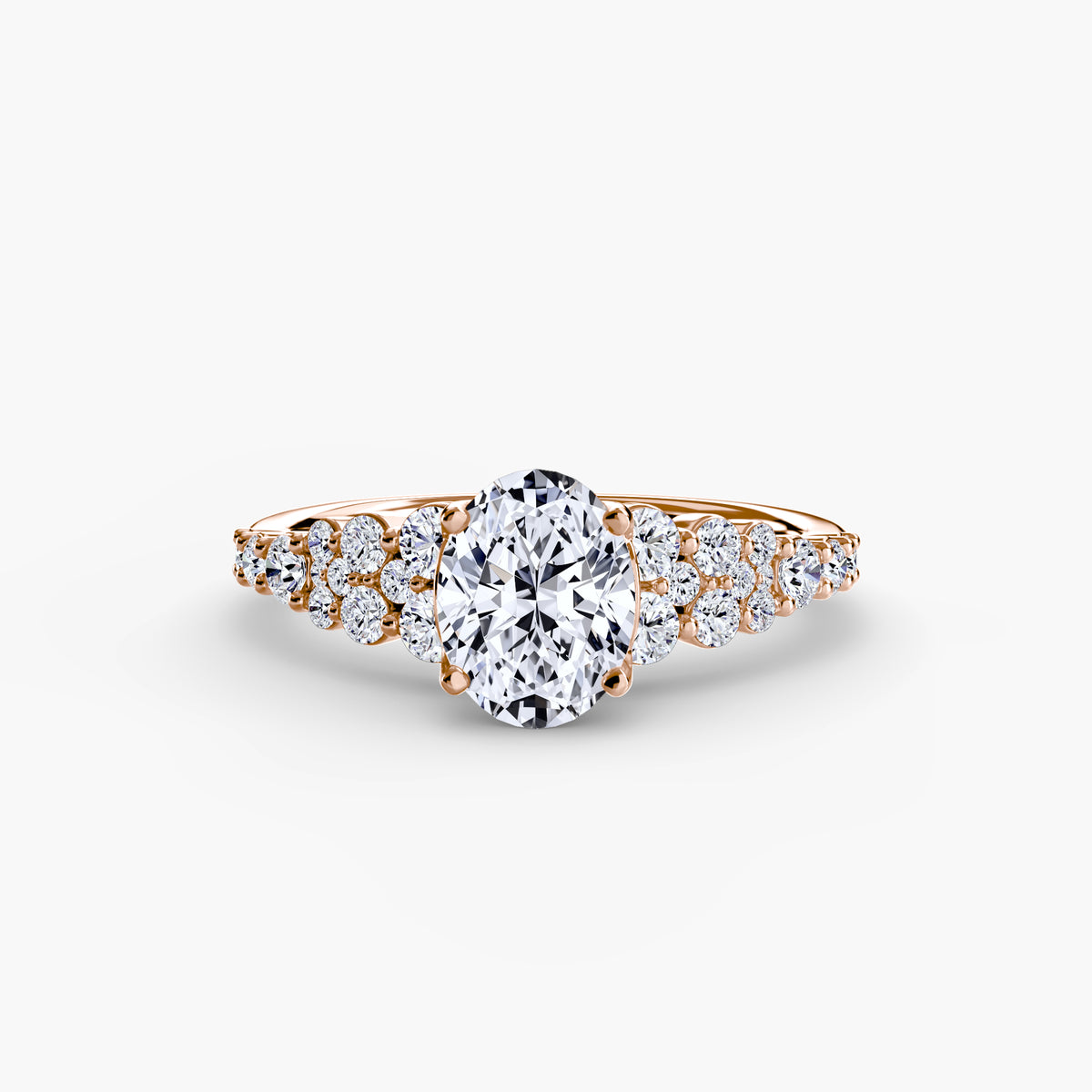 Oval Cluster Diamond Ring