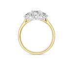 2ct Oval Three Stone Lab Diamond Ring 18ct gold