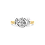 2ct Oval Three Stone Lab Diamond Ring 18ct gold