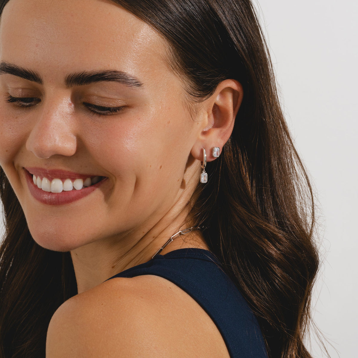 Silver Radiant stud earrings