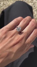 2ct Pear Lab Grown Diamond Solitaire Ring in Platinum