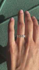 1.5ct Oval Eternity Band 5 Lab Diamonds