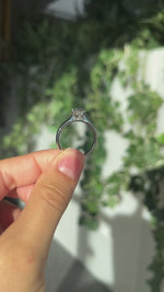 Platinum Oval Solitaire 1.5ct Lab Diamond Ring