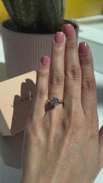 2ct Round Natural Diamond Ring with 4 claws