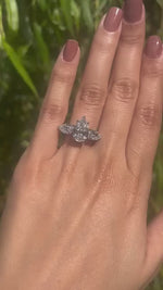 4.5ct Pear Three Stone Lab Diamond Ring in Platinum