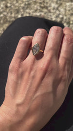 2ct Marquise Cut Lab Diamond in a 18ct gold Bezel Setting