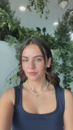 9ct Gold Peal Heart Necklace