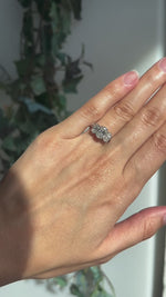 2ct Oval Three Stone Natural Diamond Ring in Platinum