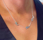 Silver Triple Name Necklace