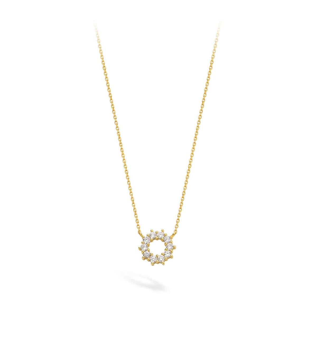 18ct Gold Diamond Circle Necklace