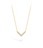 18ct Gold Diamond V Shaped Necklace