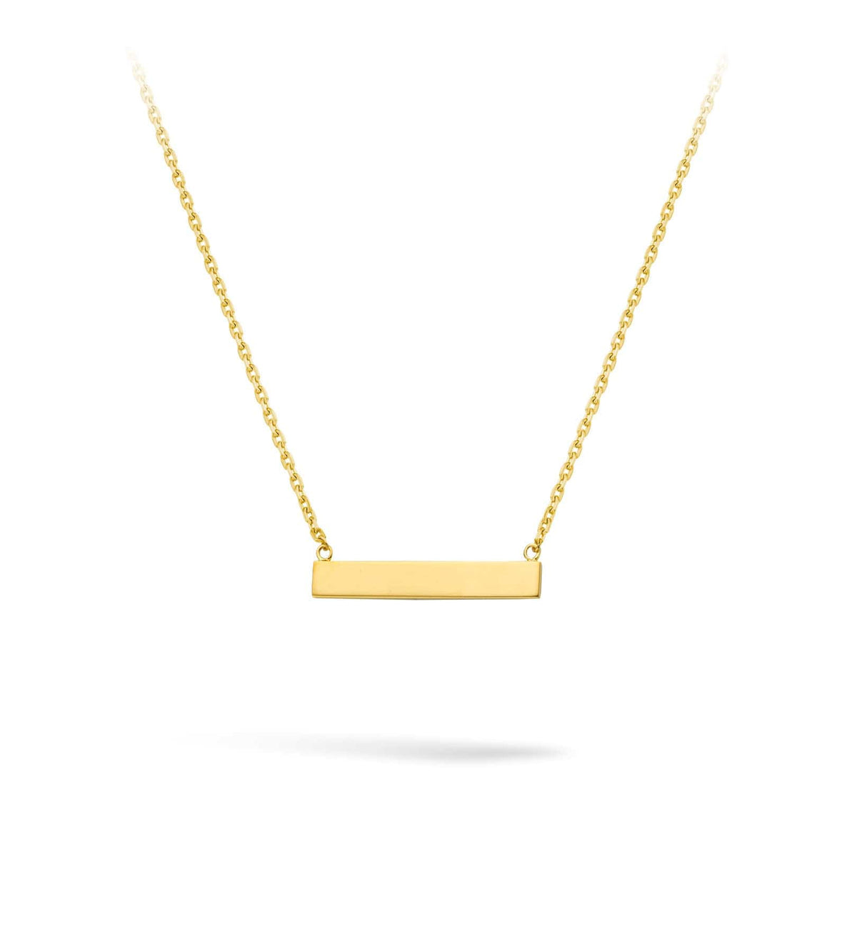 9ct Gold Bar Necklace for Engraving