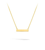9ct Gold Bar Necklace for Engraving