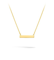 9ct Gold Bar Necklace for Engraving