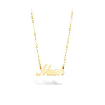 9ct Gold Customizable Script Name Necklace (1-6 Letters)