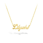 9ct Gold Customizable Script Name Necklace (7+ Letters)