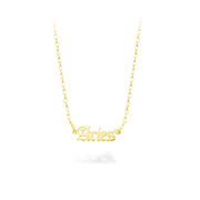 9ct Gold Customizable Star Sign Necklace (1-6 Letters)