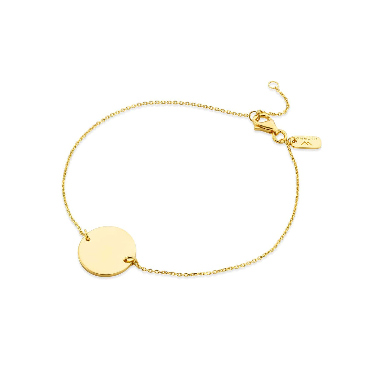 9ct Gold Round Disc Bracelet