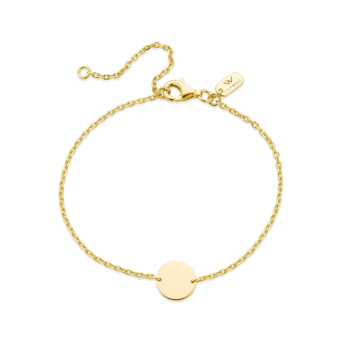 9ct Gold Round Disc Bracelet