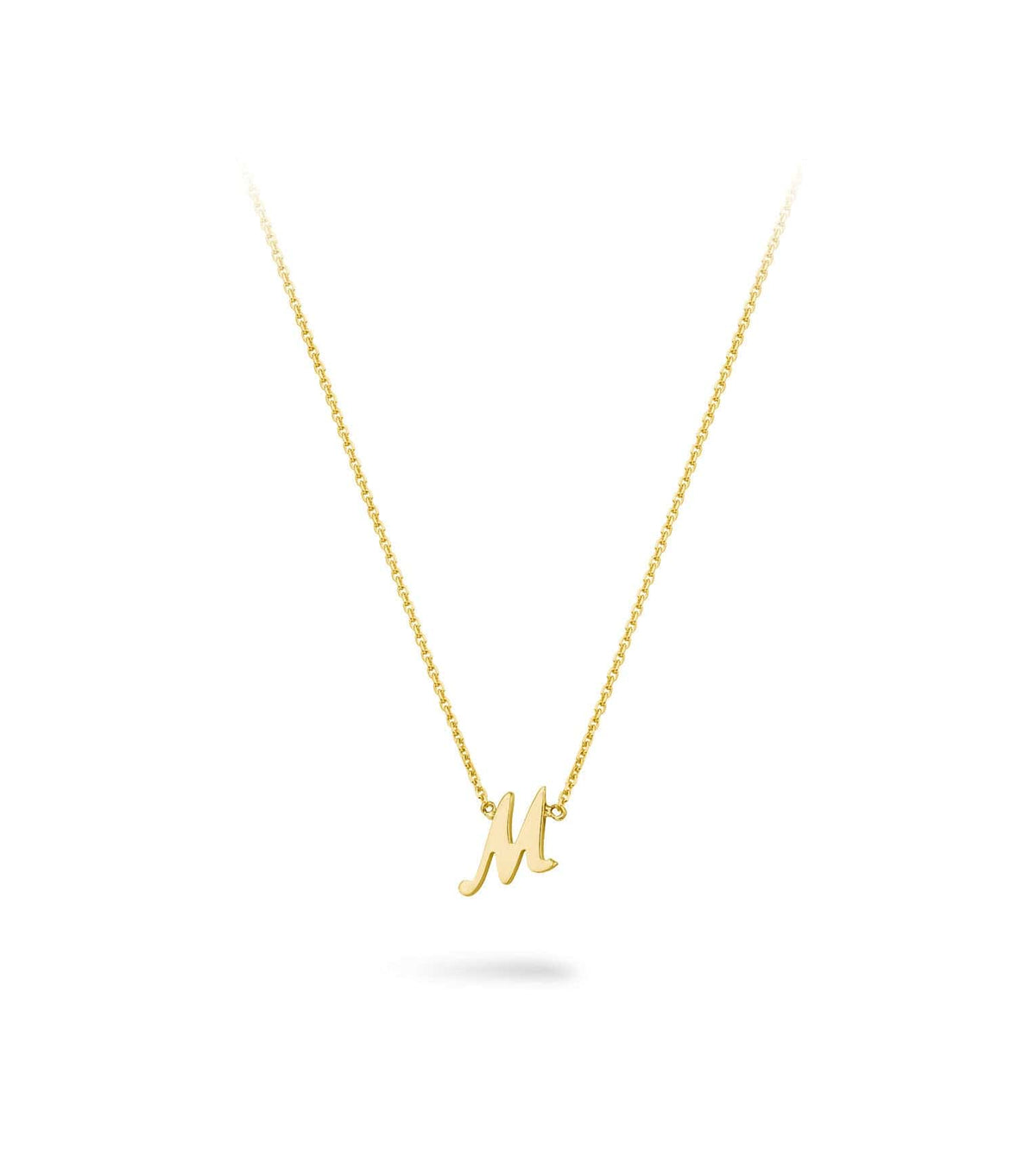 9ct Gold Script Initial Necklace