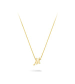 9ct Gold Script Initial Necklace