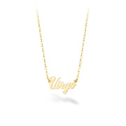 9ct Gold Script Star Sign Necklace (1-6 Letters)