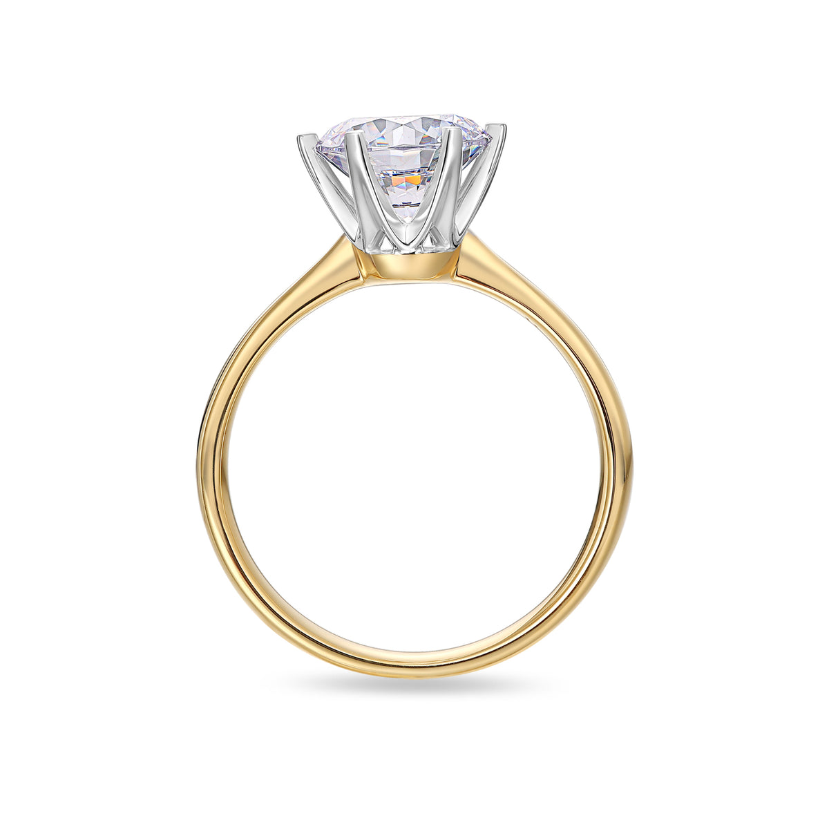 2ct Round Lab Diamond Solitaire Ring