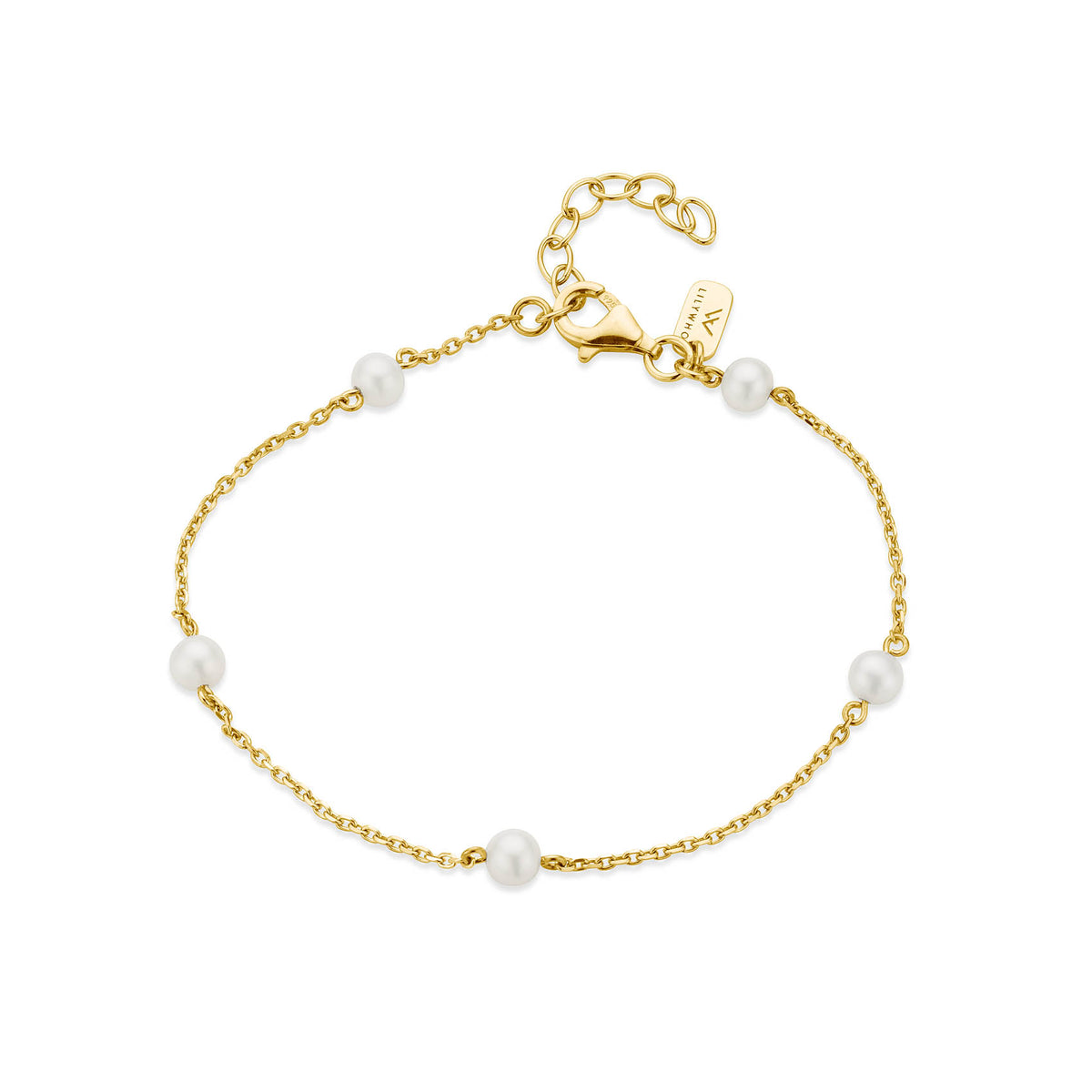 Classic 9ct Gold Pearl Bracelet