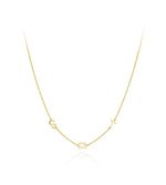 9ct Gold Sideways Initial Necklace