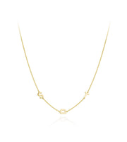 9ct Gold Sideways Initial Necklace