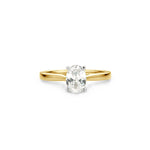 18ct Gold 1ct Oval Lab diamond Ring Solitaire