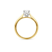 Oval Solitaire 1ct Lab diamond Ring