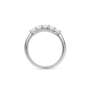 Platinum 5 stone .50ct Lab Diamond Eternity Ring