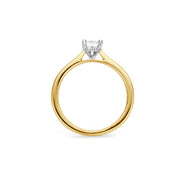 18ct Gold .50ct Oval Solitaire Ring