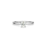 Platinum .50ct Oval Solitaire Rung