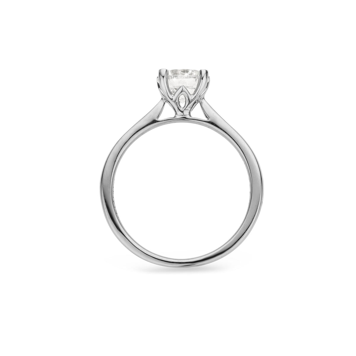 Platinum Round .75ct Solitaire Ring