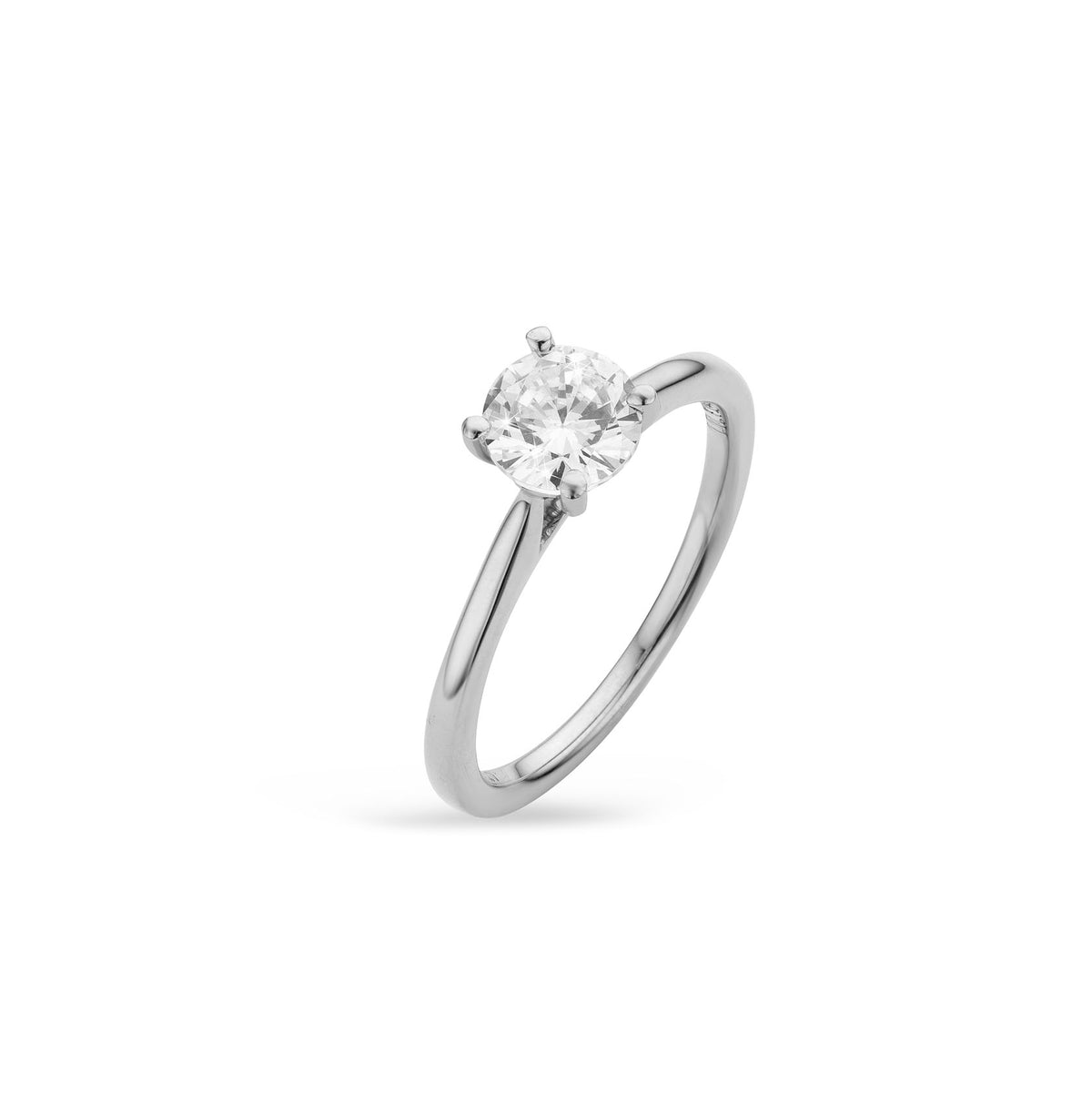 Platinum Round .75ct Solitaire Ring