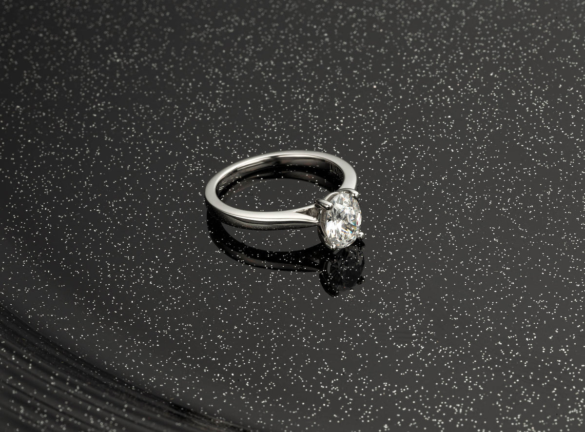 Oval Solitaire 1ct Lab Diamond Ring