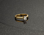 18ct Gold .50ct Oval Solitaire Lab Diamond Ring
